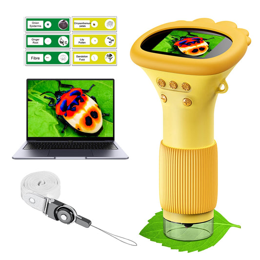 WINWEND Kids 1000X Pocket Microscope – Portable Digital Mini Microscope for Photos & Videos, STEM Toy for Ages 3-10 Boys & Girls