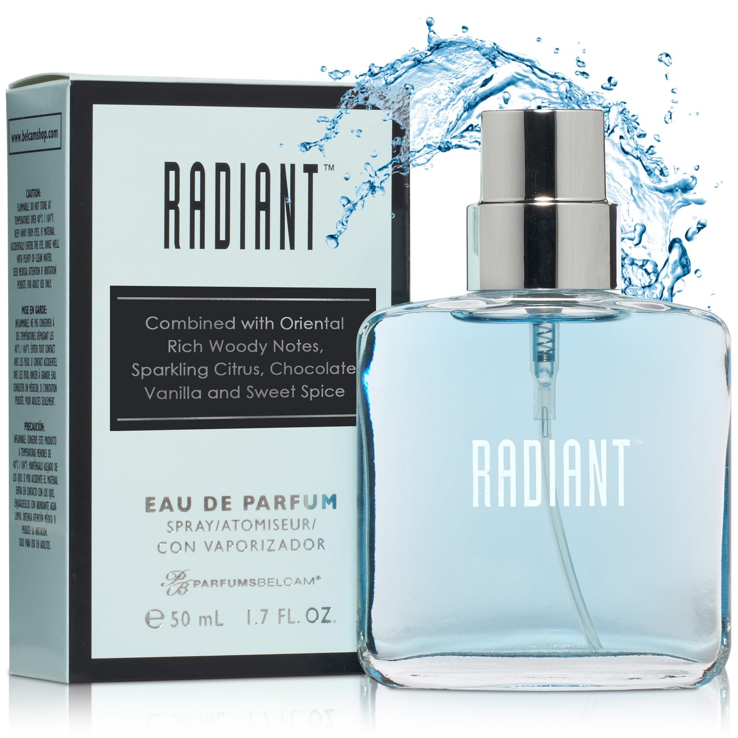 PB ParfumsBelcam Radiant Eau de Parfum for Women - Warm Oriental Vanilla Gourmand Perfume with Citrus, Chocolate & Caramel - Sweet Spicy Fragrance