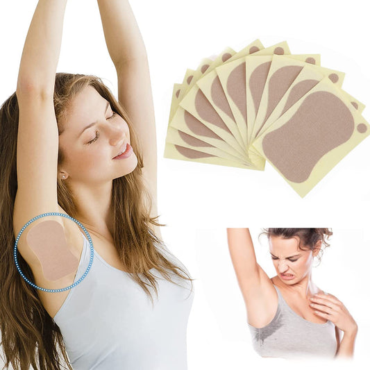 Underarm Sweat Pads, 10 Pcs Comfortable Unflavored Armpit Antiperspirant Pads, Self-adhesive Disposable Armpit Sweat Absorbent Deodorant Pad for Men Beauty and Personal Care Xemz
