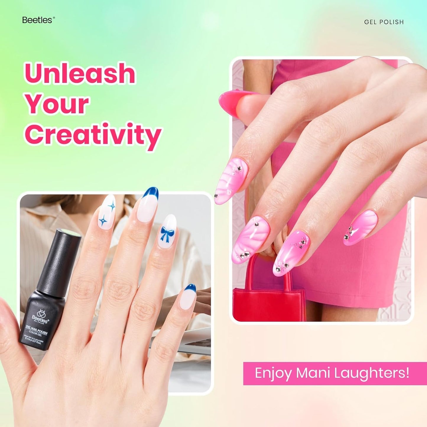 Beetles Gel Nail Polish Set - Fourfold Grace Collection, 25 Colors Baby Blue Biush Pink Gel Polish Set Fall Colors with Base Top Coat Soak off UV Gel Beauty and Personal Care beetles Gel Polish