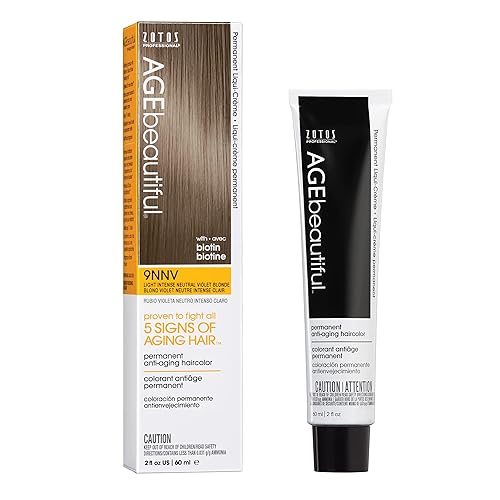 AGE beautiful Permanent Hair Color Dye Liqui Creme | 100% Gray Coverage | Anti-Aging Haircolor | Biotin for Thicker, Fuller Hair | Salon Coloring |
