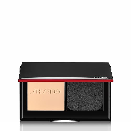 Shiseido Synchro Skin Self-Refreshing Custom Finish Powder Foundation - 24-Hour Sheer-to-Medium Buildable Coverage with Shine Control - Smudge Proof & Non-Comedogenic - Opal 130
