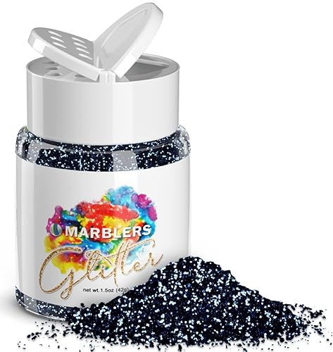 MARBLERS Twinkle Glitter [Navy] 1.5oz (42g) | Fine | Non-Toxic, Vegan, Cruelty-Free | Face, Body, Eyeshadow, Hair, Festival, Party Makeup | Nail Art