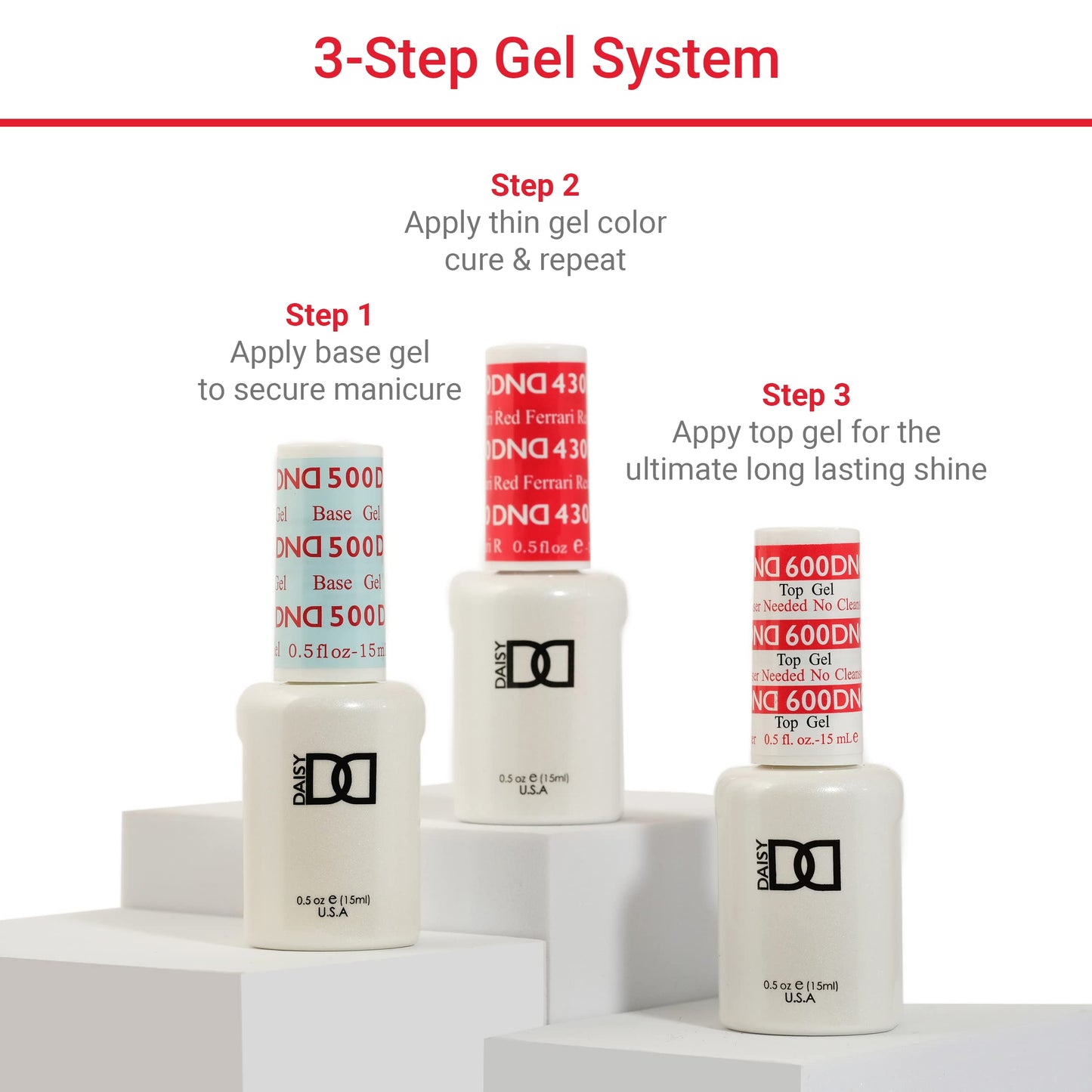 DND Gel Polish Set, Blue Collection, UV Gel Polish and Air Dry Nail Lacquer, Matching Chip-Free Polish Duo, 570 Blue Hill, 0.5 Fl Oz