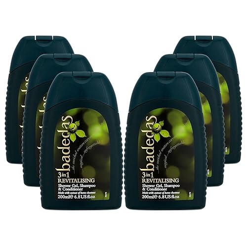 Badedas Revitalising Shower Gel, Shampoo & Conditioner 200ml (PACK OF 6)