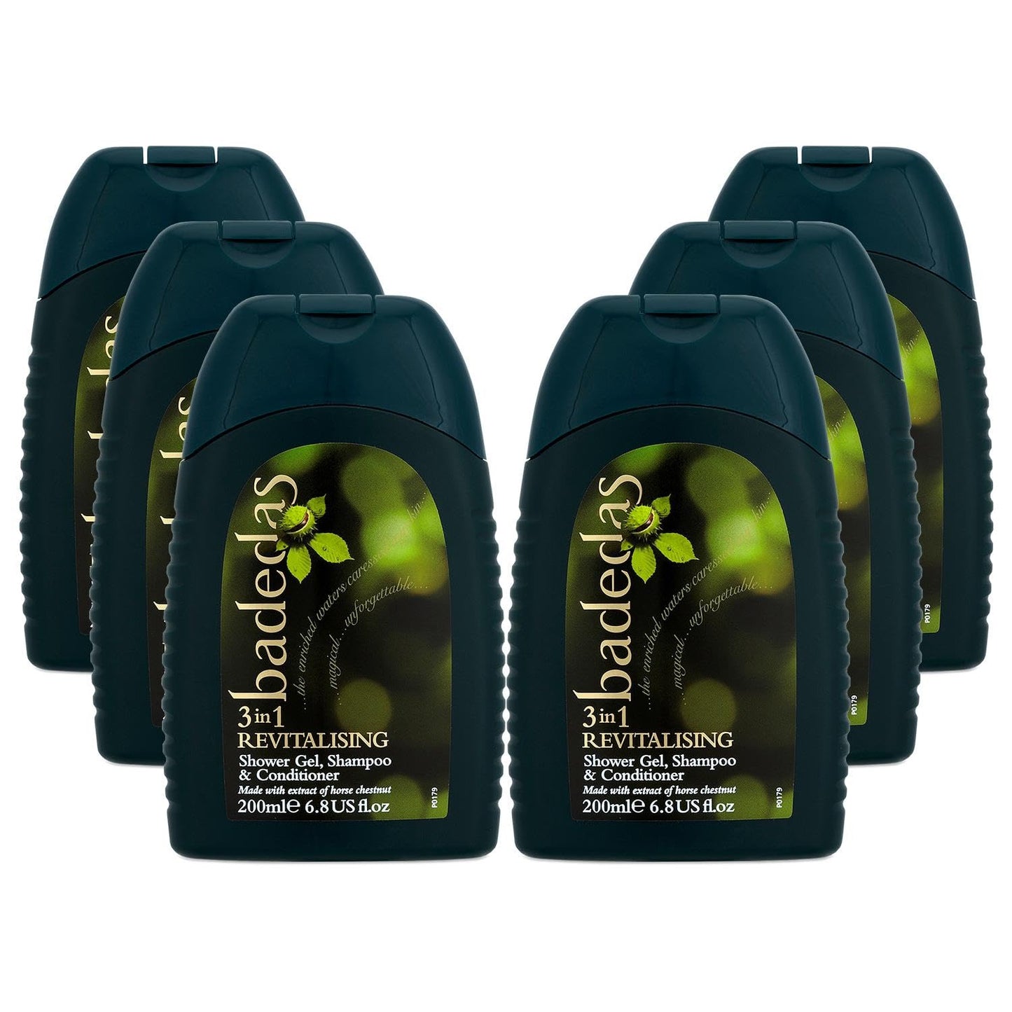 Badedas Revitalising Shower Gel, Shampoo & Conditioner 200ml (PACK OF 6)