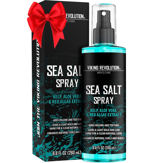 Viking Revolution Sea Salt Spray for Men - Hair Texturizing Spray with Kelp, Aloe Vera and Red Algae Extract - Surf Sprays to Add Volume and Texture