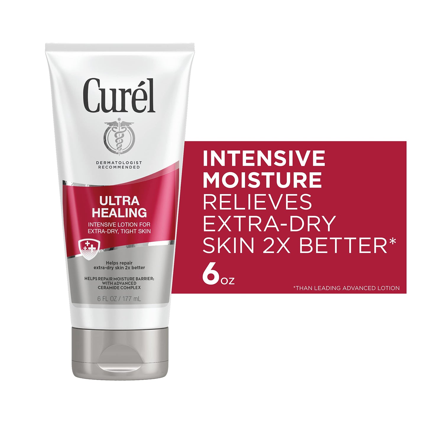 Curél Ultra Healing Body Lotion, Moisturizer for Extra Dry Skin, Body and Hand Lotion with Advanced Ceramide Complex and Hydrating Agents, 6 Ounce