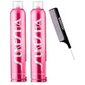 Sukesha Maximum Hold Hair Spray, ultimate hold aerosol formula (with Sleek Steel Pin Tail Comb) (10 oz / 284 gram - pack of 2)
