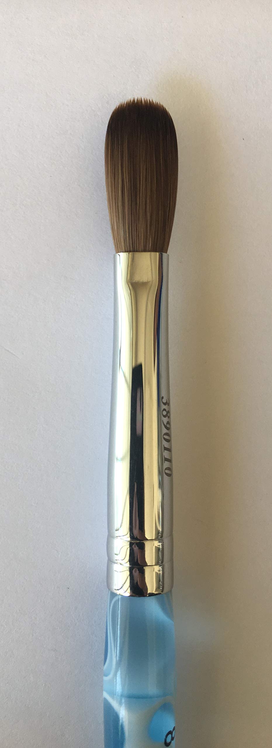 Blue Handle CRIMPED 100% Kolinsky Acrylic Nail Brush (Crimped 8) Beauty & Personal Care Blue Handle
