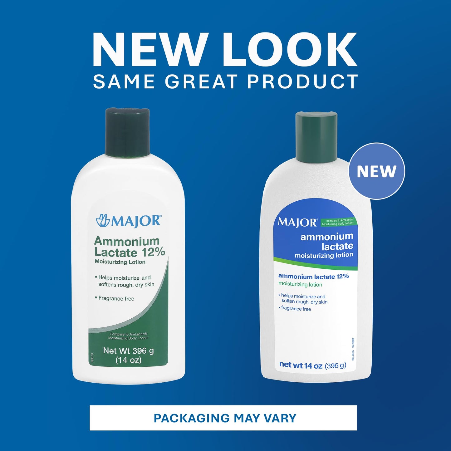 Major Ammonium Lactate 12% Moisturizing Lotion - Lactic Acid Lotion - Helps Moisturize and Soften Rough, Dry Skin - Daily Body Lotion - Fragrance-Free
