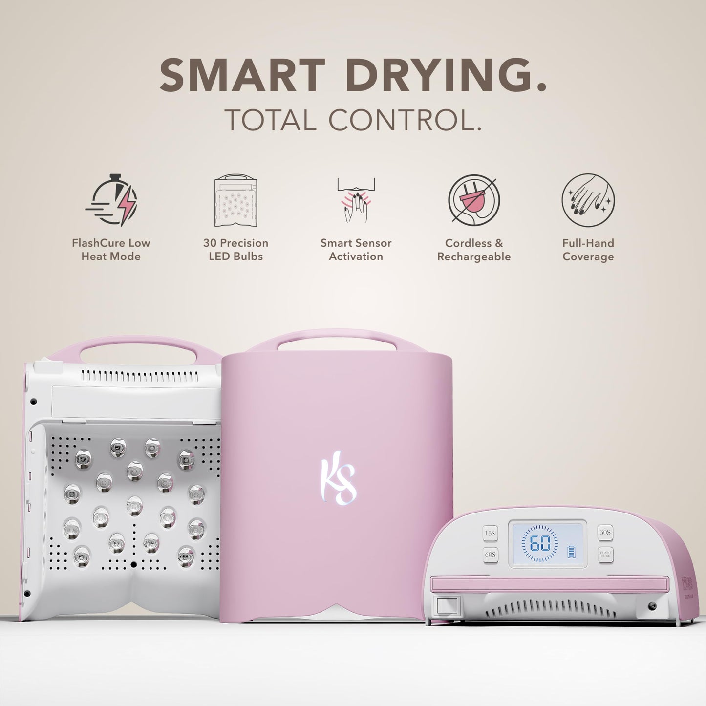 KIARA SKY Beyond Pro V3 UV LED Nail Lamp - Cordless Rechargeable Gel Lamp w/Smart Sensor, Flashcure Low Heat Mode, Full-Hand Coverage & Timer for Gel Beauty & Personal Care KIARA SKY