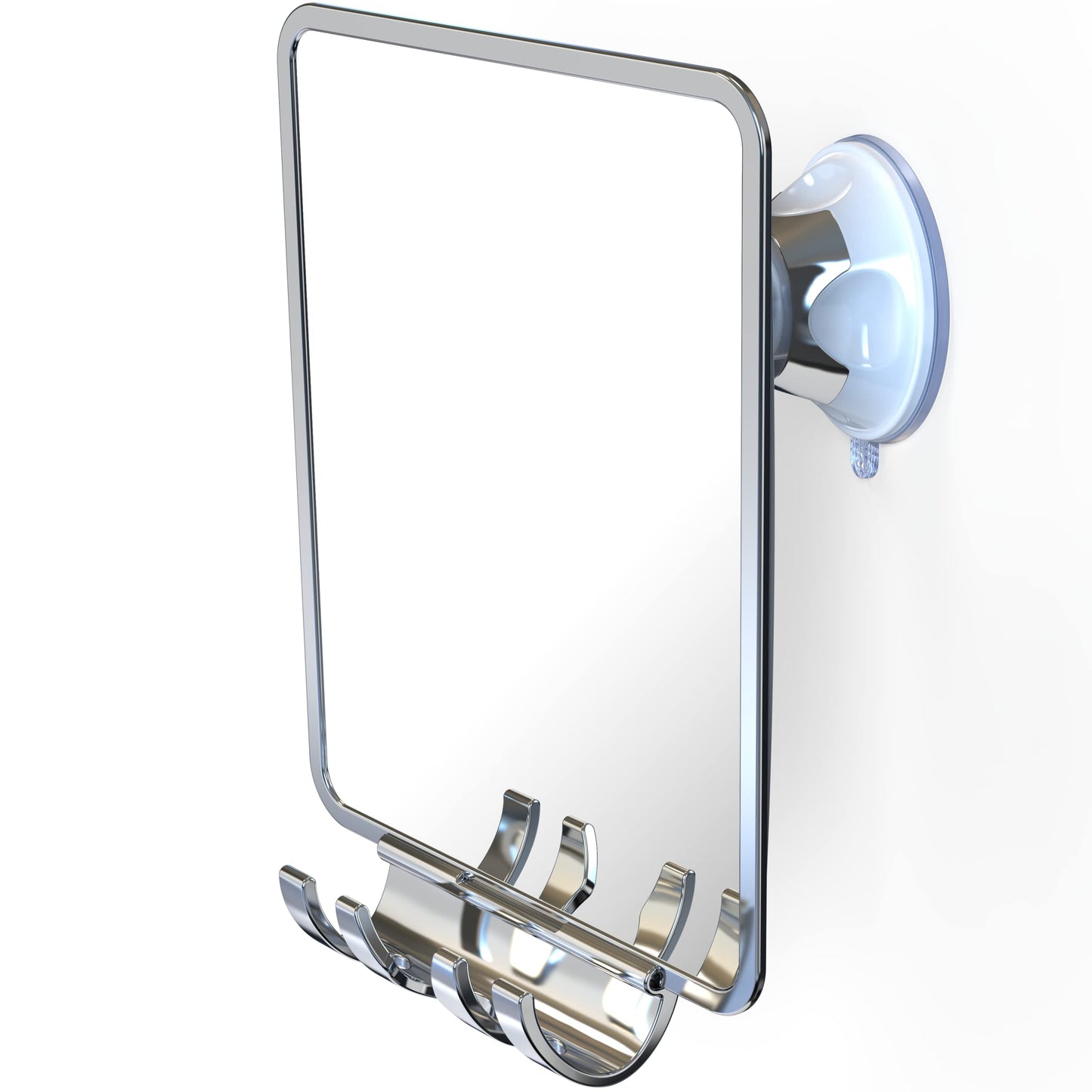 Luxo Fogless Shower Mirror – Shatterproof Mirror with Razor Holder & Suction Cup, Ideal for Shaving in Shower, Removable & Durable