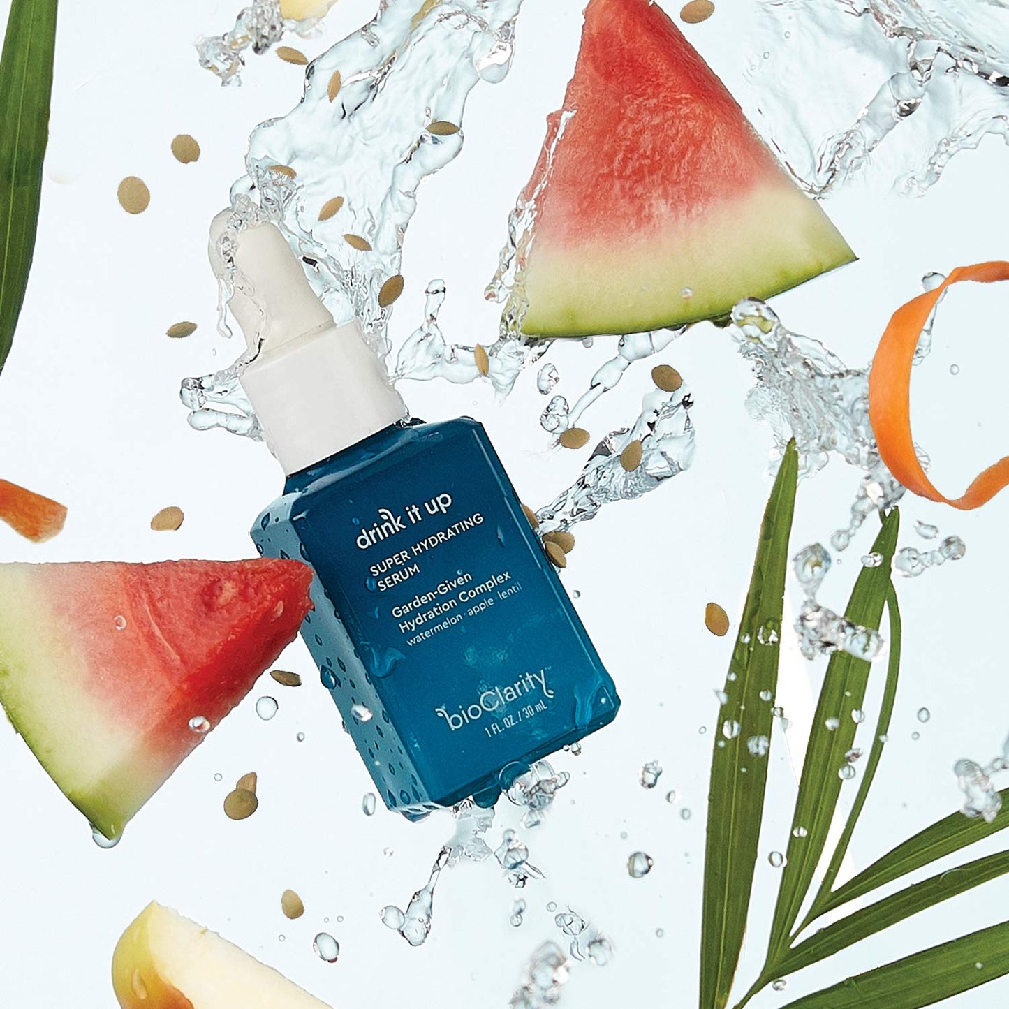 BioClarity Oil-Free Deep Hydrating Serum, 100% Vegan, Non-Toxic, Long-Lasting Hydration, With Vitamin E, Lentil & Watermelon, Lightweight Moisturizing