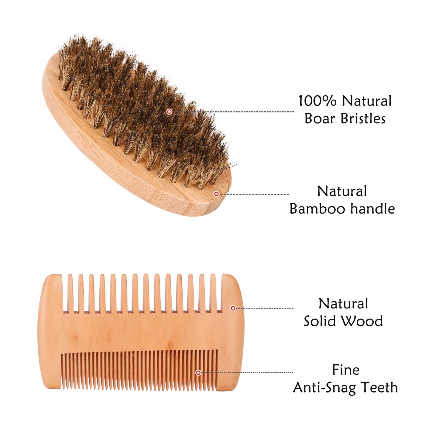 SMINIKER Beard Grooming Kit, Beard Oil, Beard Balm, Beard Shampoo, Beard Conditioner, Beard Brush, Beard Comb and Beard Mustache Scissors Beard Care