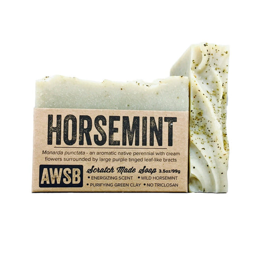 A Wild Soap Bar Horsemint Bar Soap with Peppermint & Spearmint, Vegan, All Natural with Organic Ingredients, Handmade Beauty & Personal Care A Wild Soap Bar
