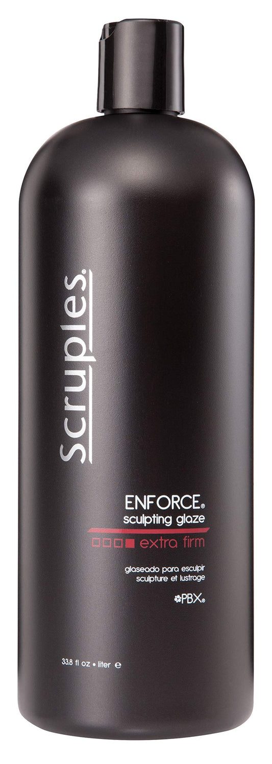 Scruples Enforce Sculpting Glaze - Strong Hold Hair Gel to Create Body & Lift - Weightless Hair Glaze Without Build Up - Water Soluble Formula for All