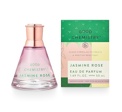Good Chemistry Jasmine Rose Eau de Parfum 1.7 fl oz - Long-Lasting Perfume with Peony, Rose, & Musk - Sophisticated, Clean & Vegan