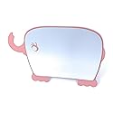 Aeisage Kids Mirror for Girls Cute Desk Mirror Desktop Compact Mirror Pink with Stand Animal Shape Makeup Mirror Gift for Daughter