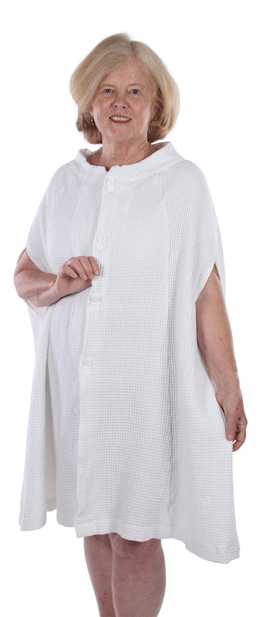 Granny Jo Products Bath Cape Sleepwear, White, Small/Medium Beauty and Personal Care Granny Jo Products