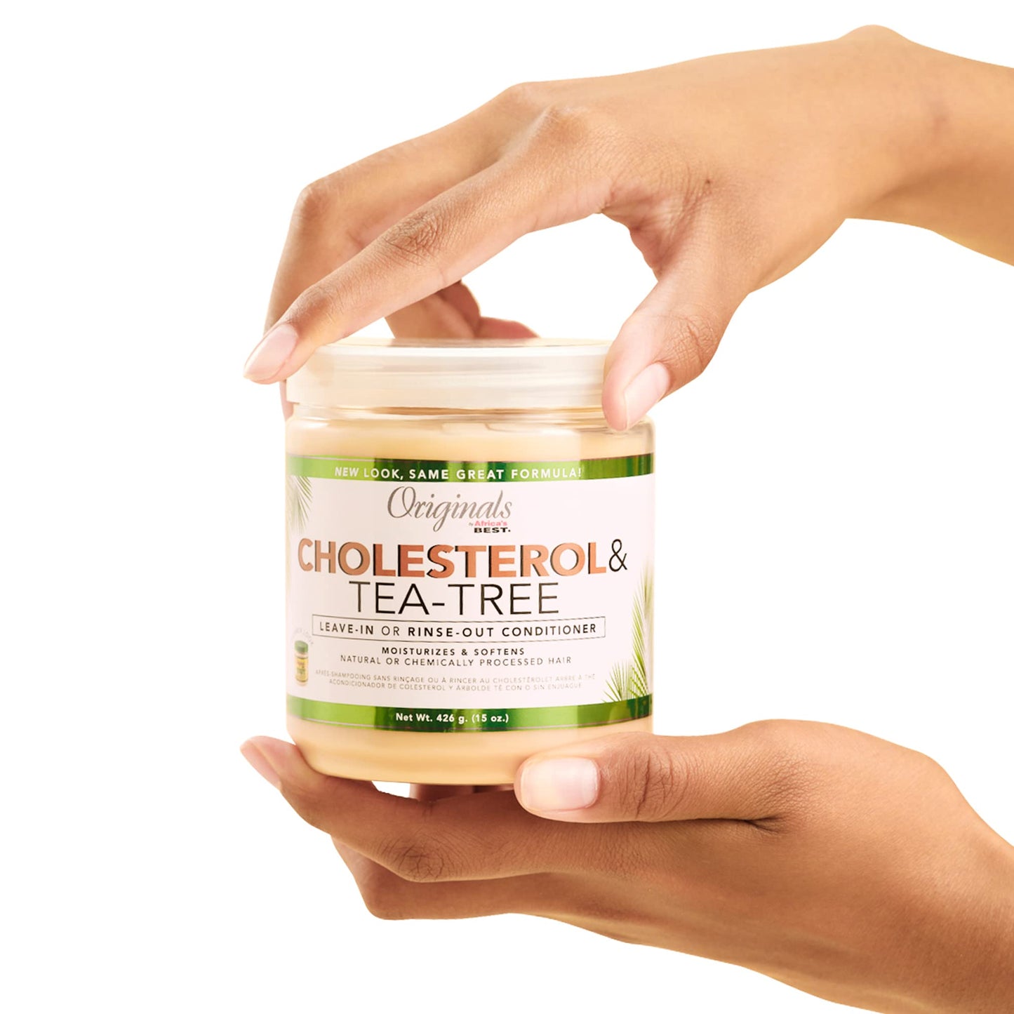 Originals by Africa's Best Cholesterol Tea Tree Oil, Rinse-Out Plus Leave in Conditioner, Repair and Revitalize Damaged, Dry, Overprocessed Hair, 15