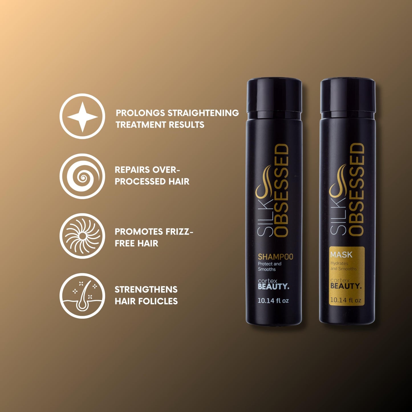 Silk Obsessed | Ultra Hydrating Shampoo & Mask Bundle | 10.14oz