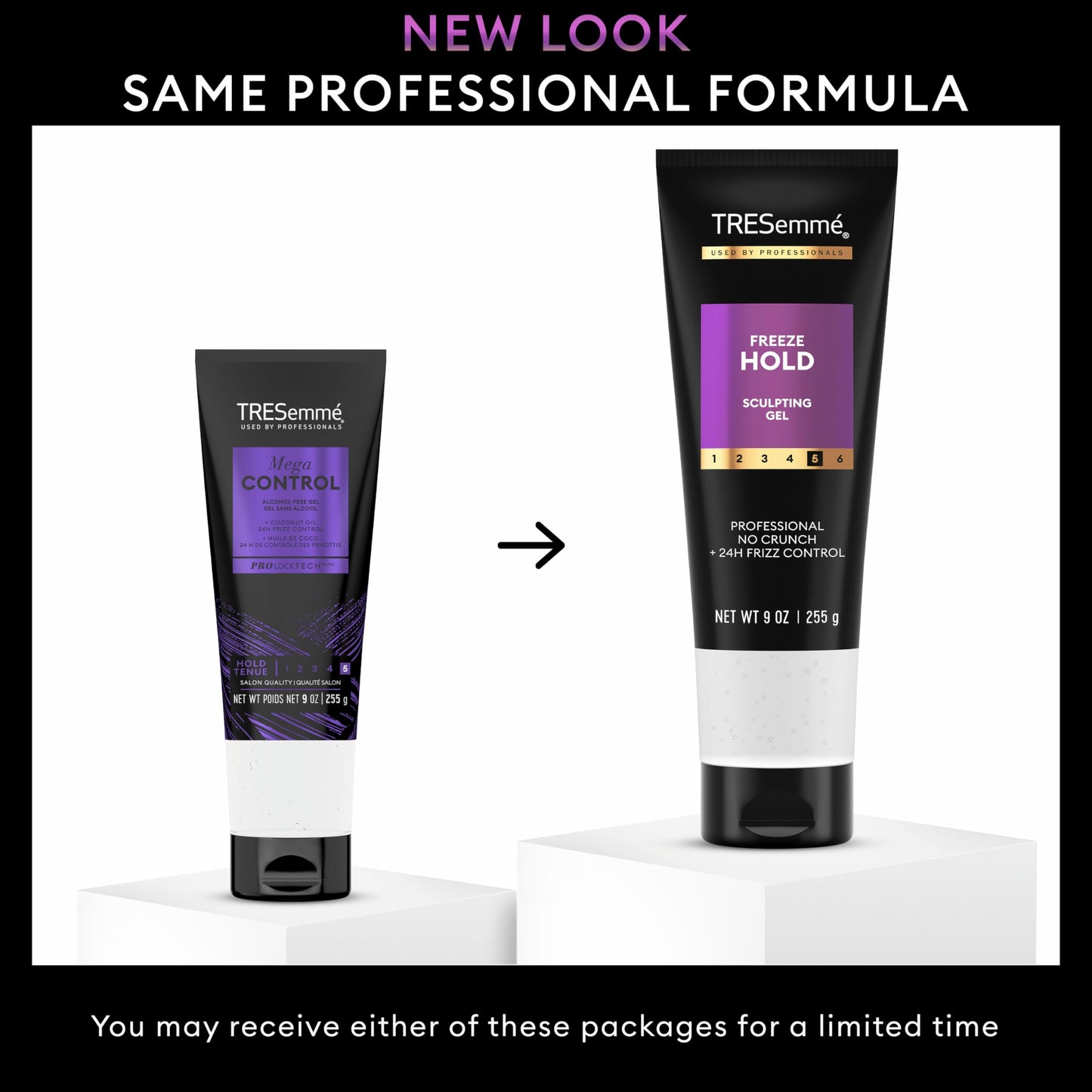 TRESemmé Mega Control Alcohol-Free Hair Gel for Frizz Control with Coconut Oil 9 oz