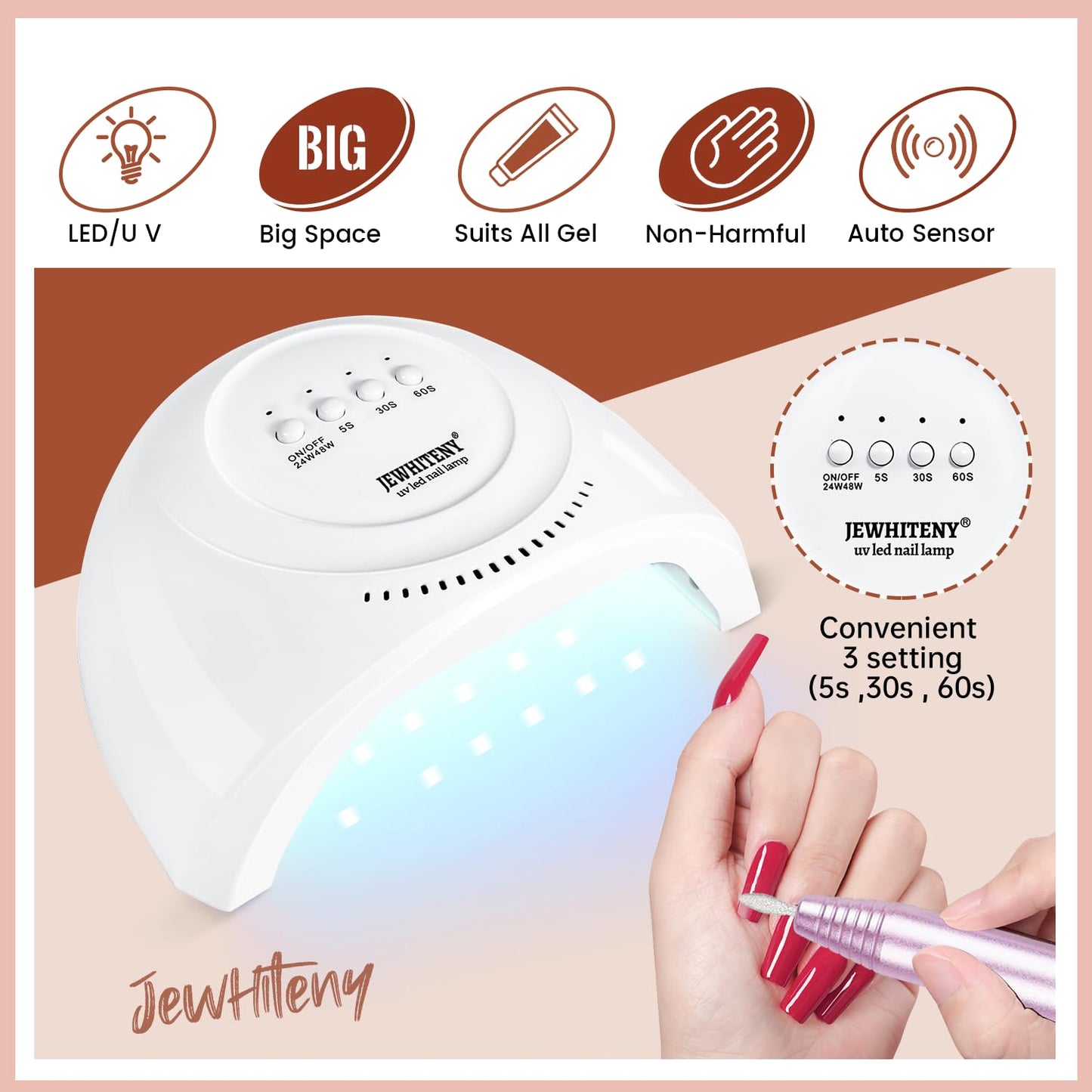 JEWHITENY 14 pcs Poly Gel Nail Extension Kit With Drill Machine U V Nail Light ALL In One Polygel Starter Kit Beauty and Personal Care JEWHITENY