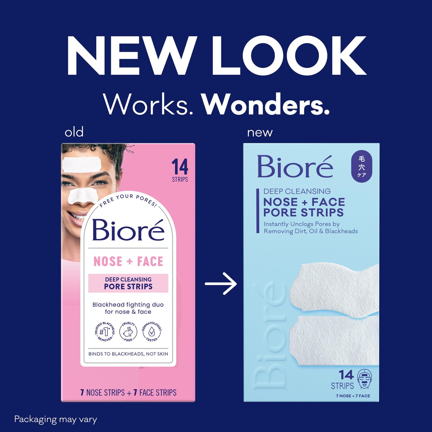 Biore Blackhead Remover Pore Strips, Deep Cleansing, Nose & Face, 14 ct Beauty and Personal Care Bioré