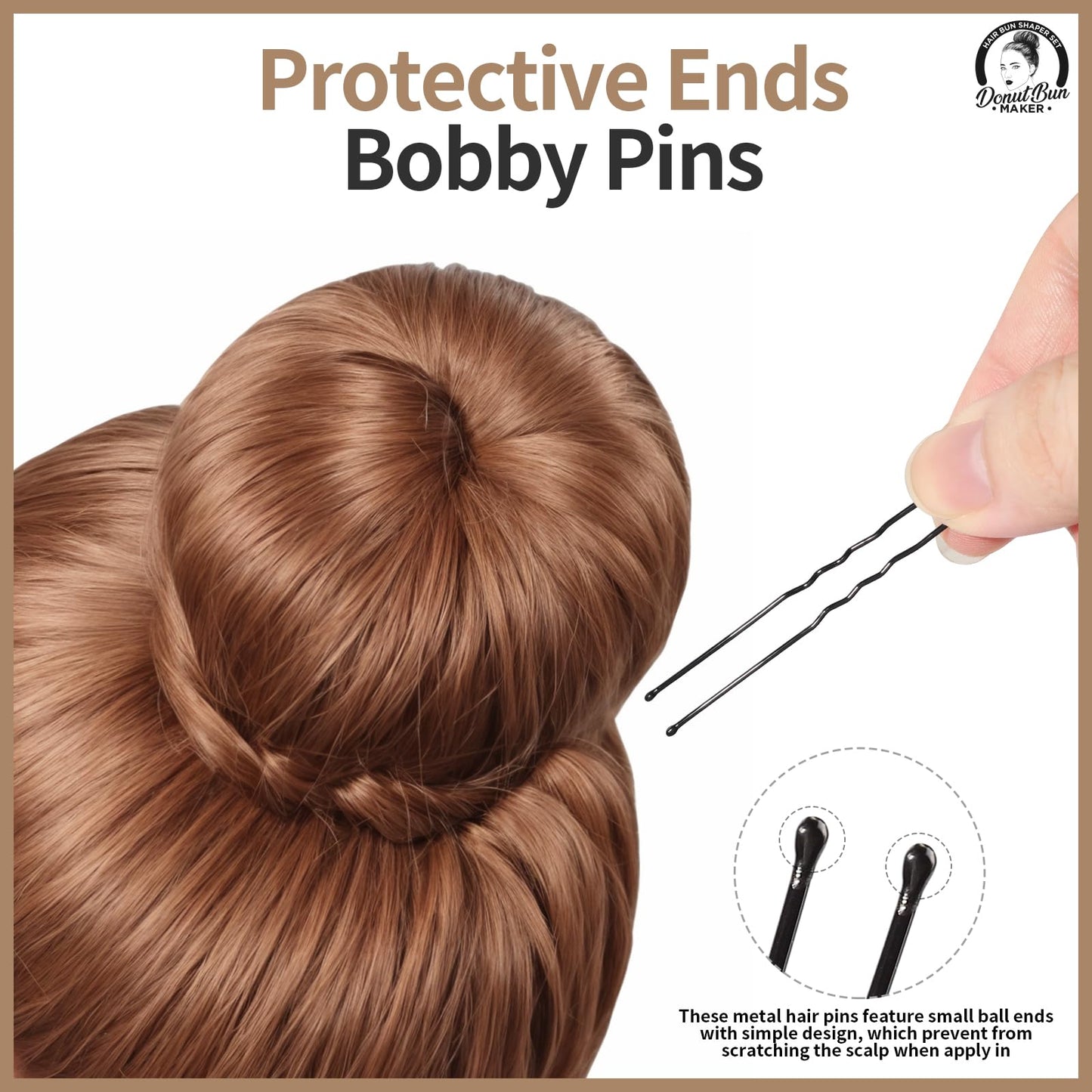 Teenitor Hair Bun Maker, 7pcs Bun Donuts for hair Buns(1 Extra-Large, 2 Large, 2 Medium, 2 Small), Light Brown Beauty and Personal Care Teenitor