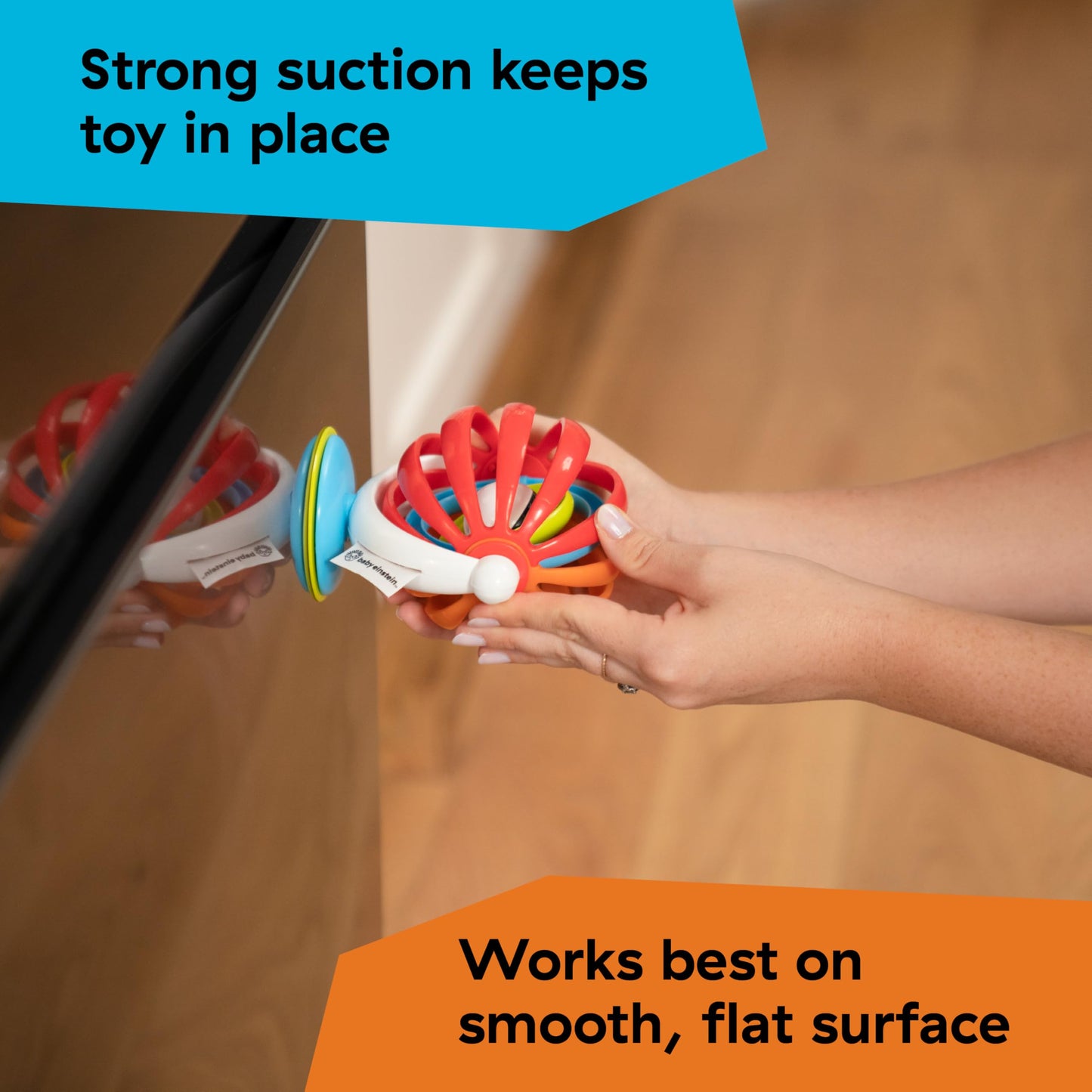 Baby Einstein Sticky Spinner BPA-free Suction Cup High Chair Activity Toy and Tray Toy for Early Development, 3mo+