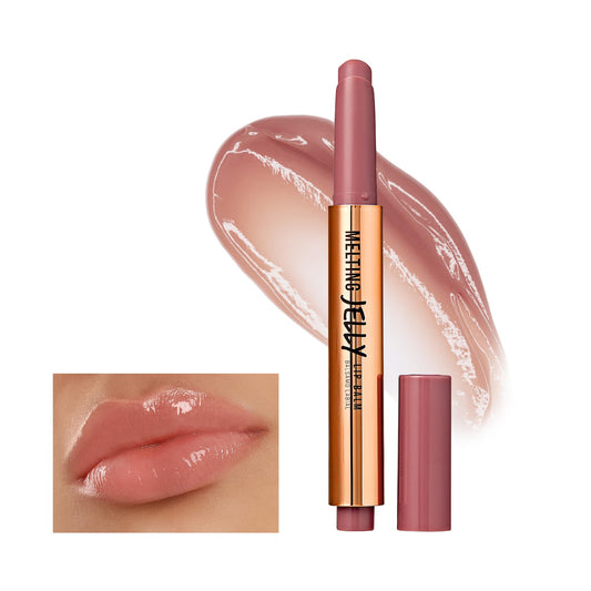 Kiss NEW YORK Professional Melting Jelly Lip Balm, High Shine & Moisturizing Lip Stick, Long Lasting, Plumping Effect Look, Non-Sticky & Not Cakey