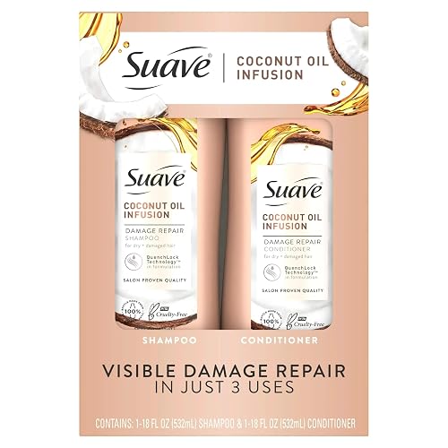 Suave Coconut Oil Infusion Damage Repair | Shampoo 1-18oz and Conditioner 1-18oz