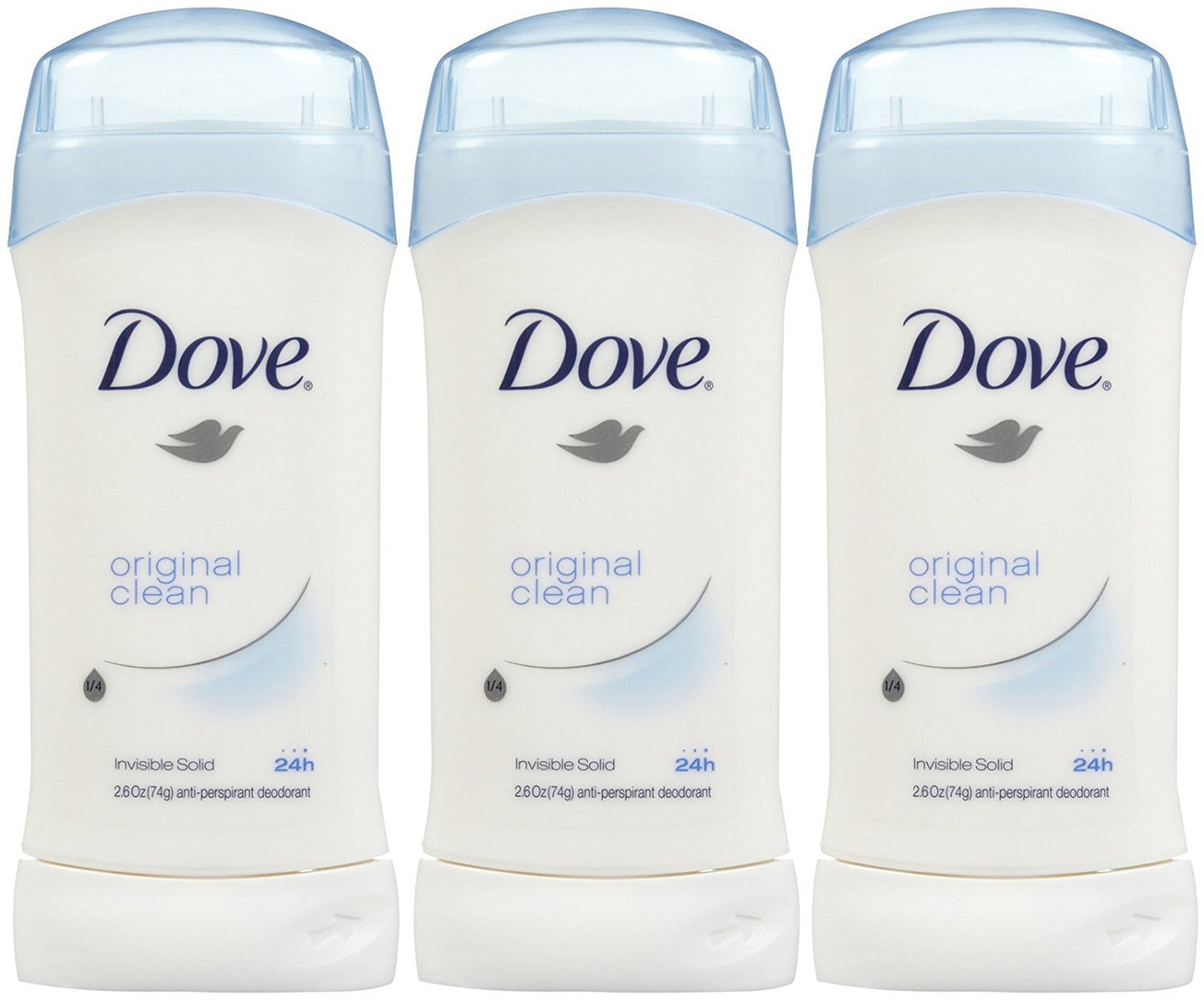 Dove Invisible Solid Deodorant, Original Clean - 2.6 oz - 3 pk Beauty and Personal Care Dove