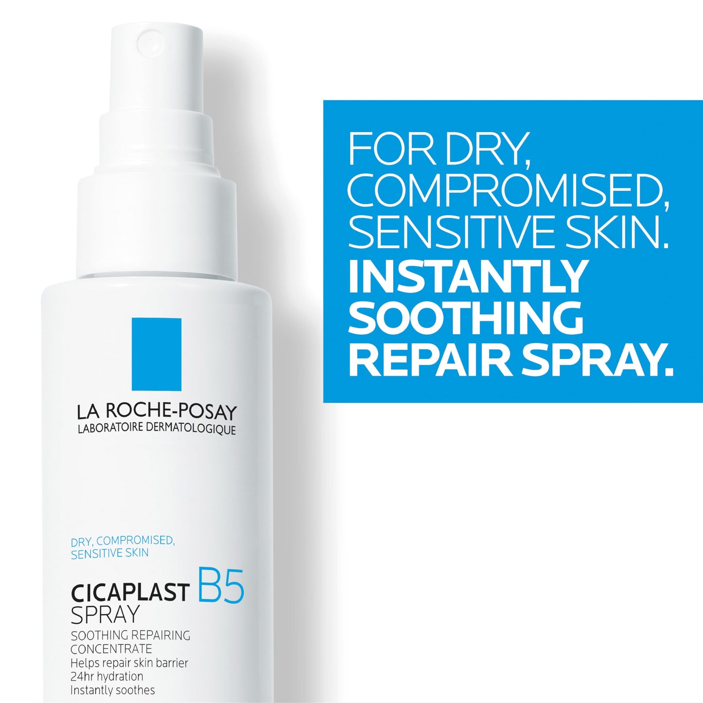 La Roche-Posay Cicaplast B5 Spray With Vitamin B5 Panthenol & Madecassoside, Hydrating Face Mist For Skin Barrier Repair, Soothing Touch-Free Face Beauty and Personal Care La Roche-Posay