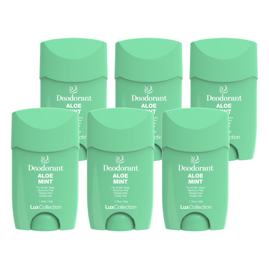 Lux Collection Deodorant for All Skin Types - Fresh Scent Aluminum Free Deodorant for Skin, Paraben Free & Cruelty Free (1.76oz 6 Pack, Aloe Mint) Beauty and Personal Care Lux Collection