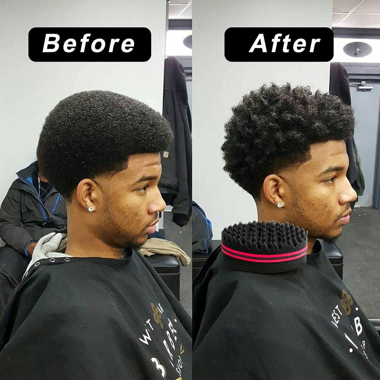 Magic Twist Sponge for Dreadlocks, Afro Coils, and Curls - Two Sides with Big and Small Holes, Foam Wave Brush for Men, Women, Boys, and Girls Beauty and Personal Care Supaze