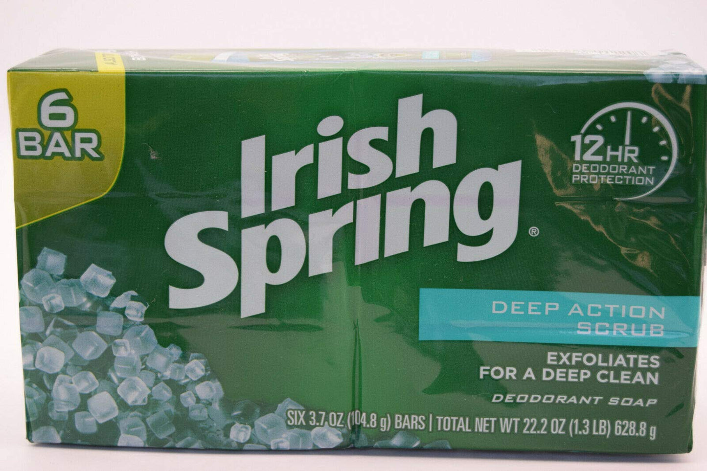 Irish Spring Deep Action Scrub Bar Soap 3.7 Ounce (Pack of 6)