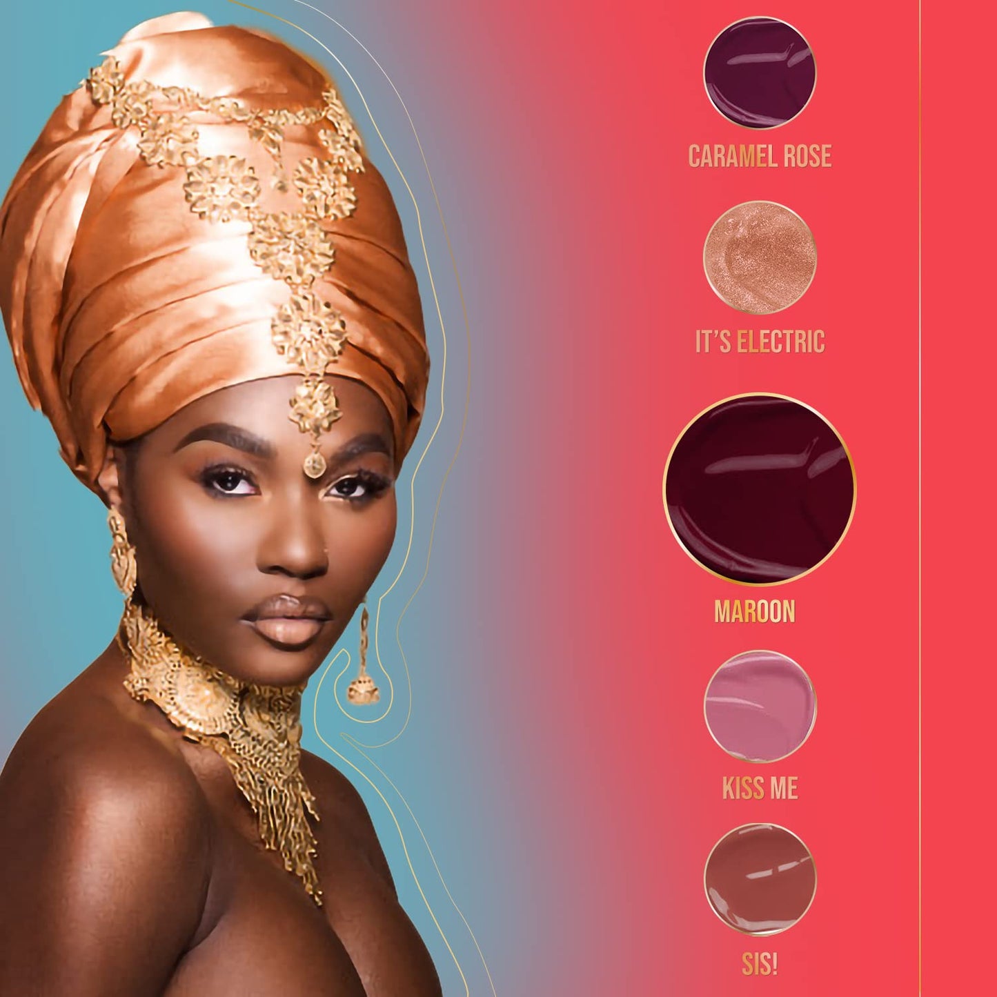Juvia's Place Lip Gloss Reflect Maroon, Long Lasting Hydrating The Reds & Berries 0.16 oz