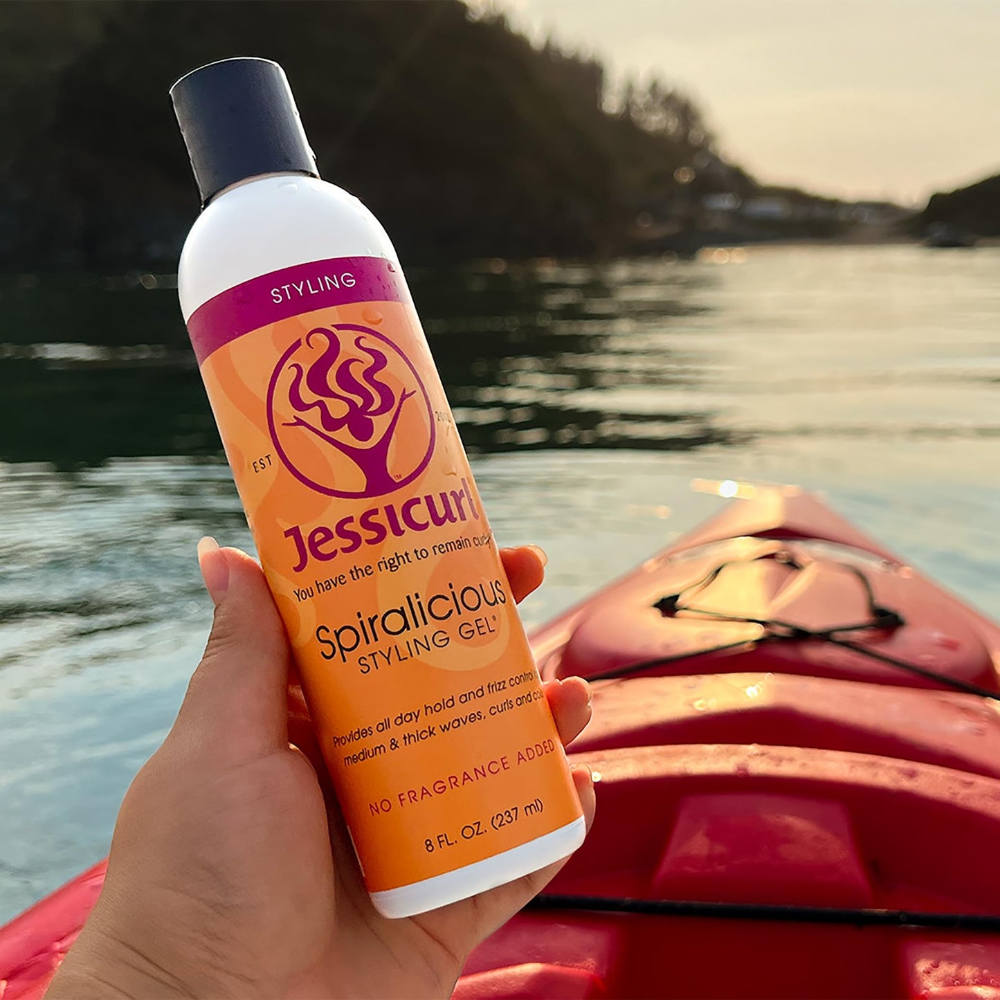 Jessicurl Spiralicious Gel, 8 Fl oz - Hair Gel for Curly Hair and Frizz Control, No Fragrance Added, for all hair types