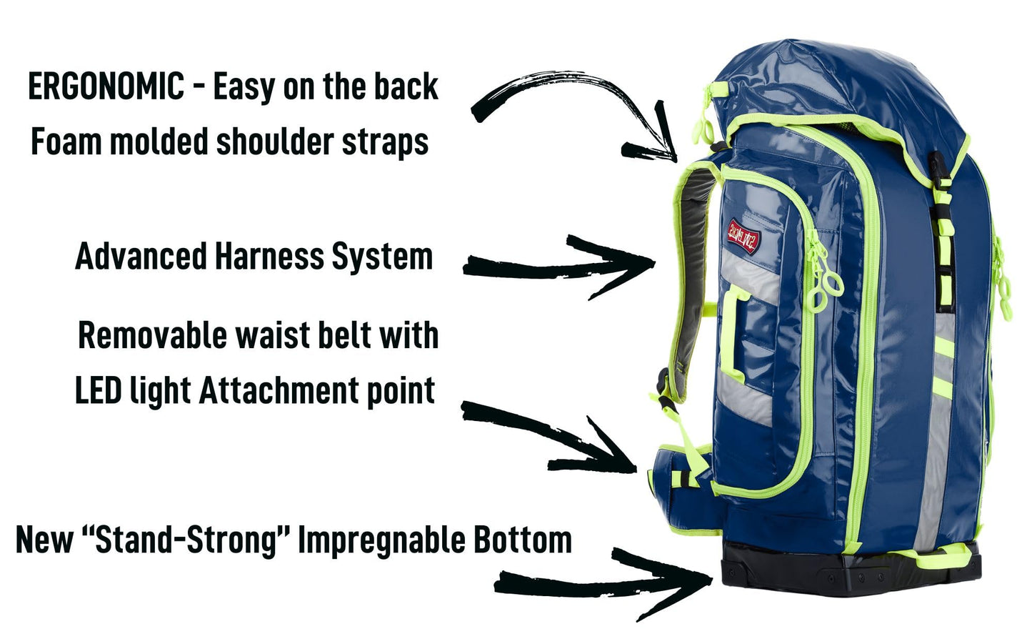 Statpacks New 2023 G3+ Backup Blue EMT Medic Backpack BLS ALS Trauma Bag for EMS, Police, Firefighters