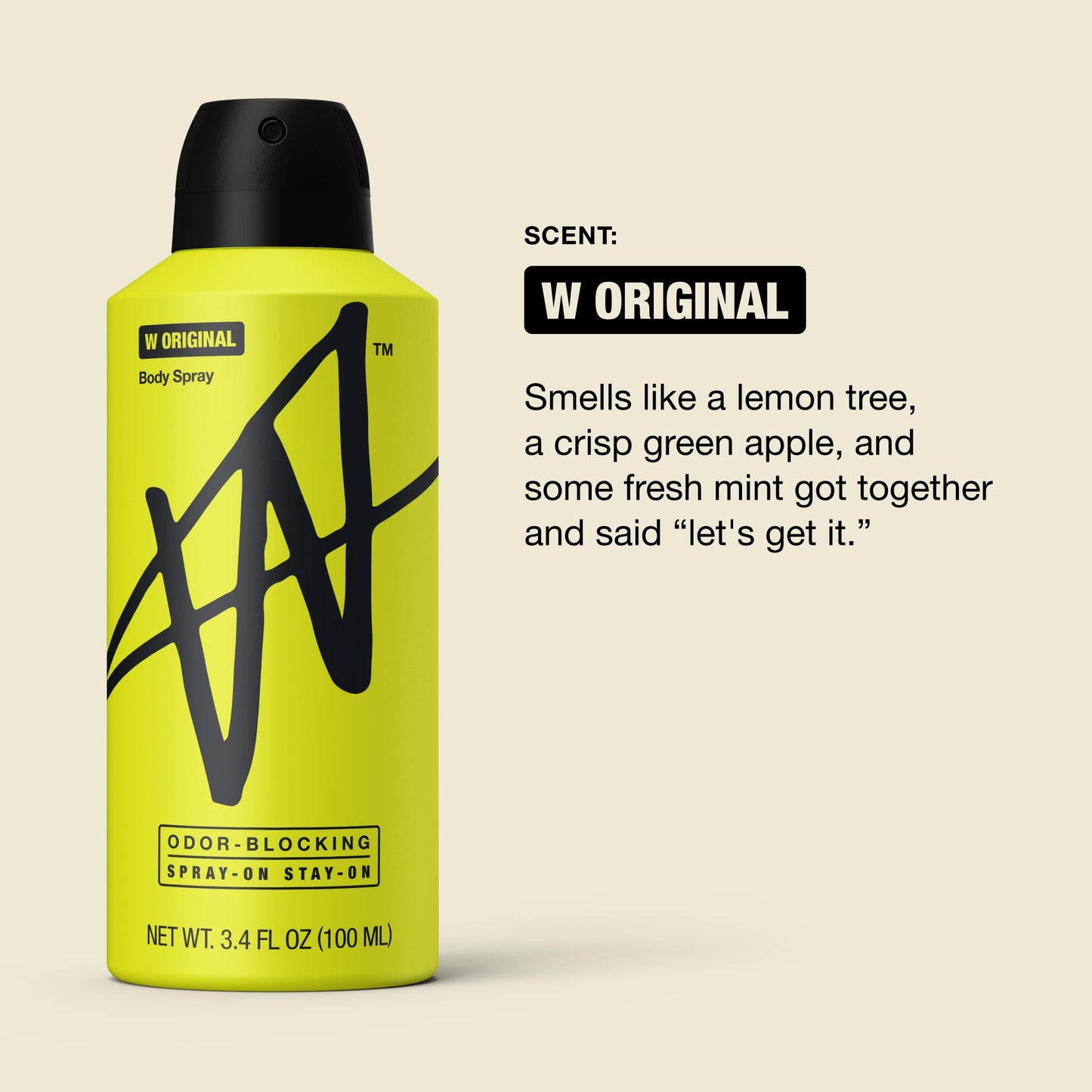Jake Paul Original Body Spray for Men By W, Odor Blocking Body Deodorant, Long Lasting Protection, 3.4 fl oz
