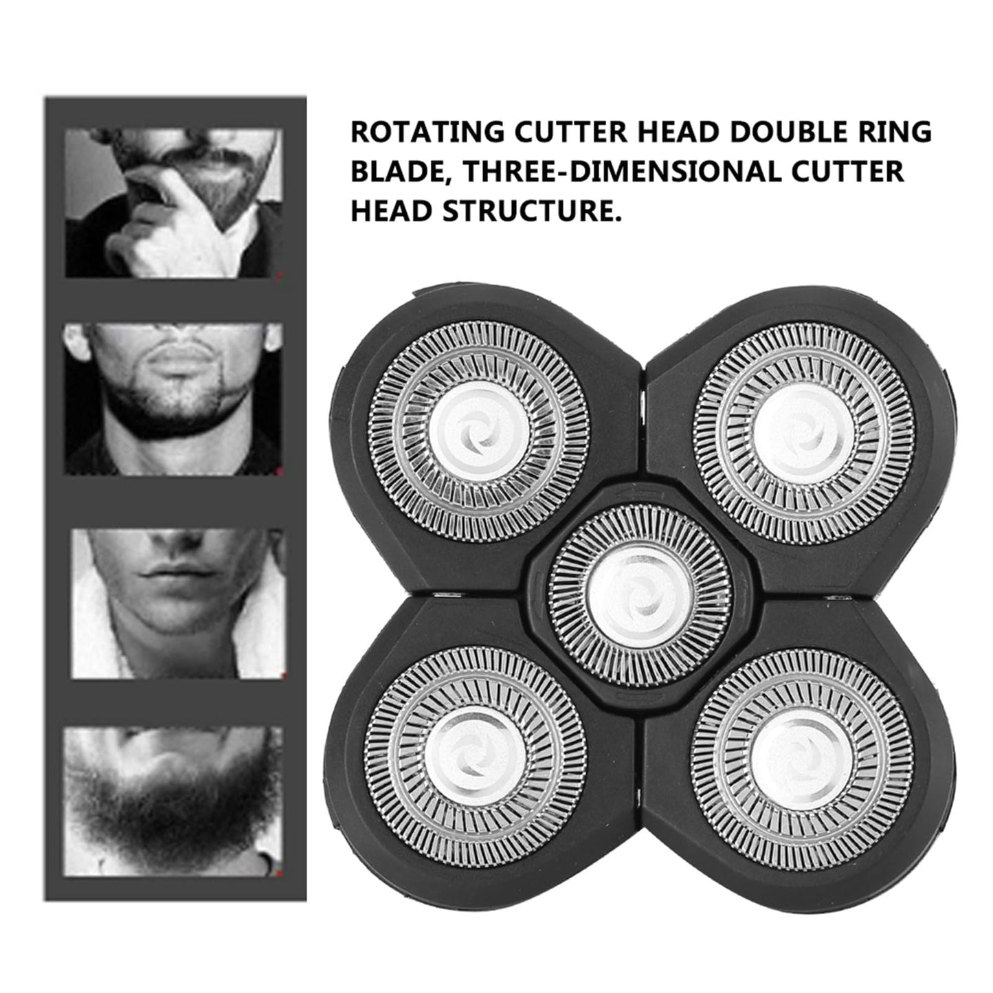Asixxsix Shaver Replacement Blades, Electric Blade Replacement Heads, Universal and 5 Heads Beard Cutter Replacement Blade, Easy Install, Wet and Dry Beauty and Personal Care Asixxsix