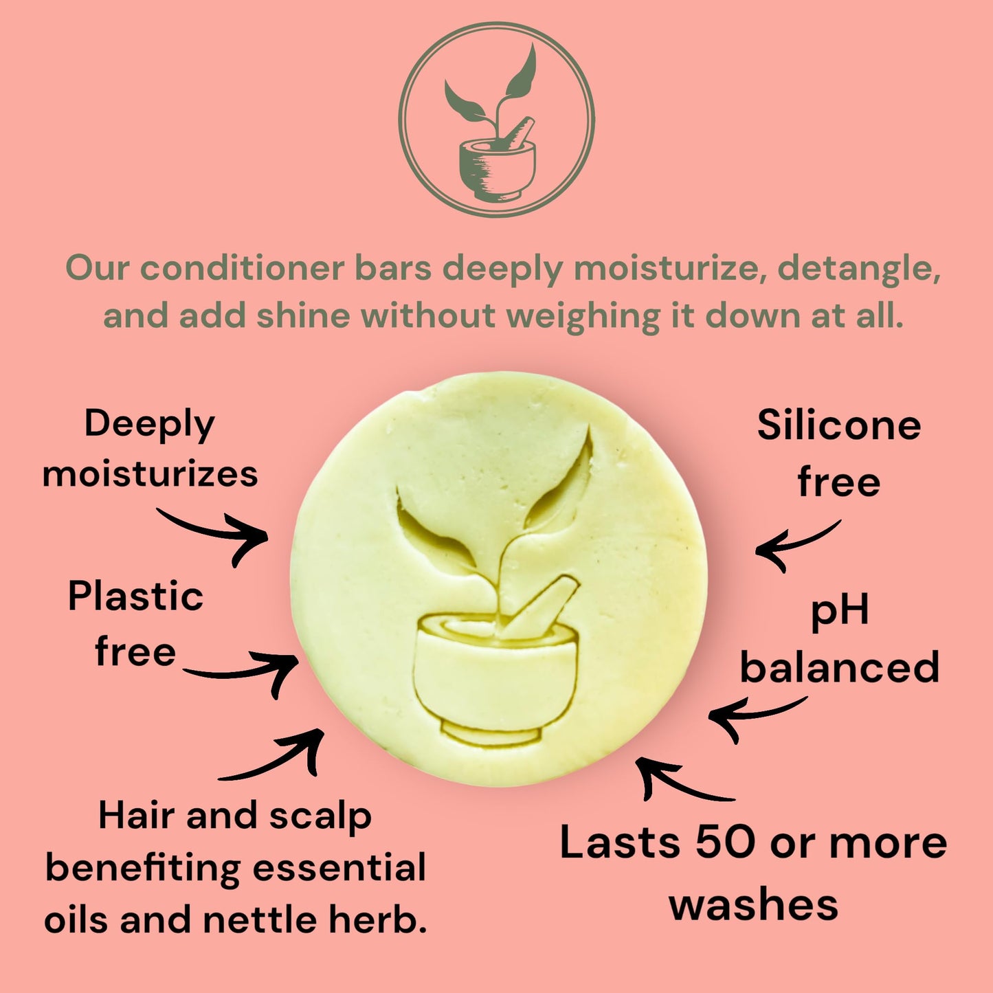 Lucky Locks | Pick Your Scent | Natural Shampoo & Conditioner Bar Set | Zero Waste Hair Care | Sulfate Free (Nettle Mint Meadow)