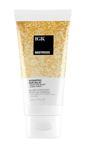 IGK MISTRESS Hydrating Hair Balm Travel | Lightweight + Frizz Control + Shine | Vegan + Cruelty Free | 1.7 Oz