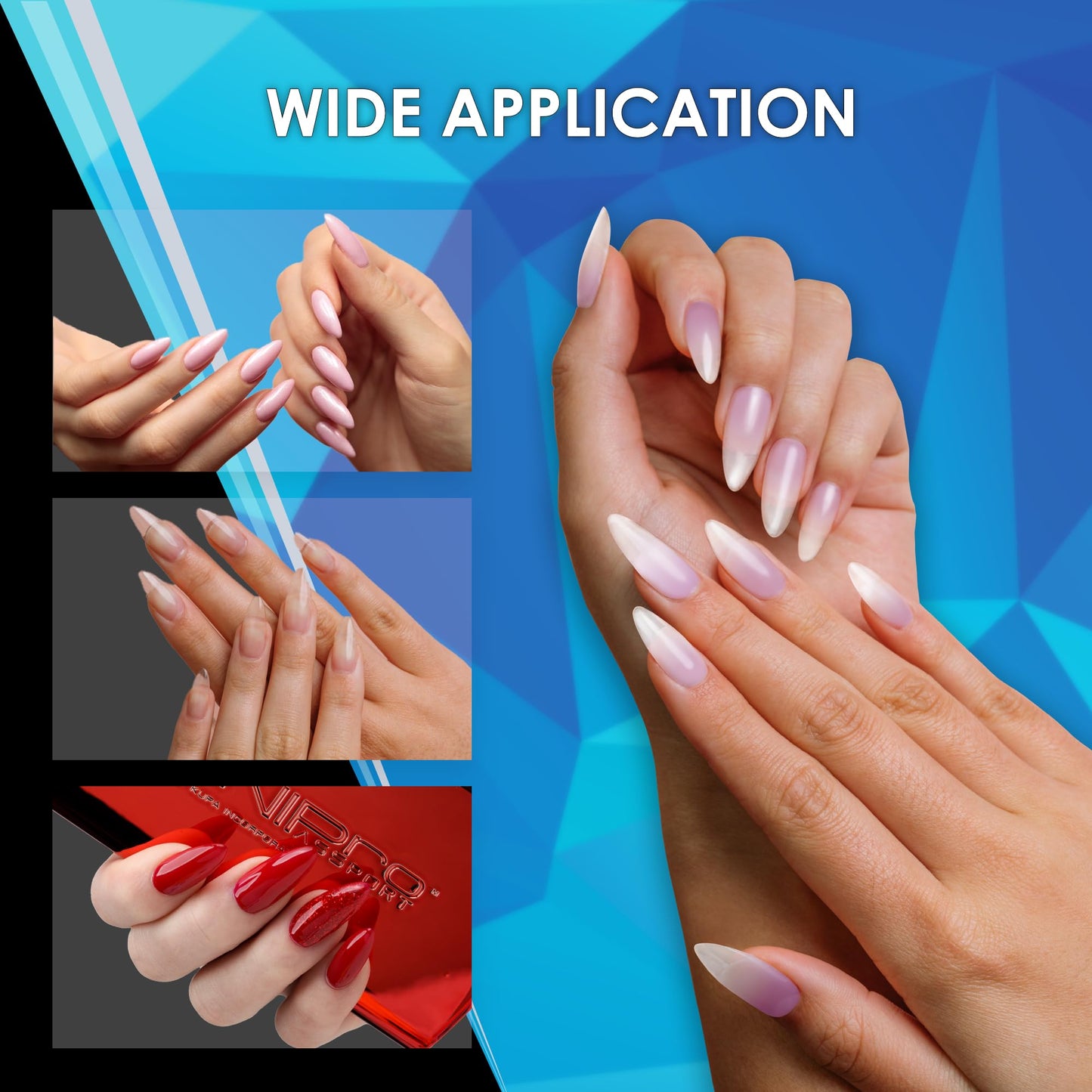 Soft Gel Tips Ultra Clear Pre-Roughened 550 pcs (Medium Square) Beauty & Personal Care KUPA