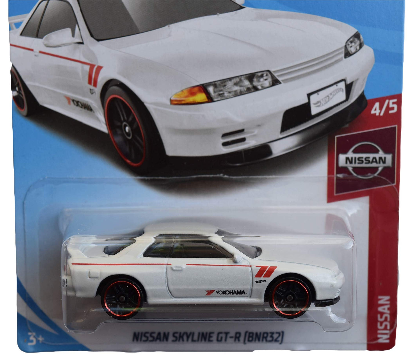 Hot Wheels Nissan 4/5 [White] Nissan Skyline GT-R 1/250 2019 Month Card