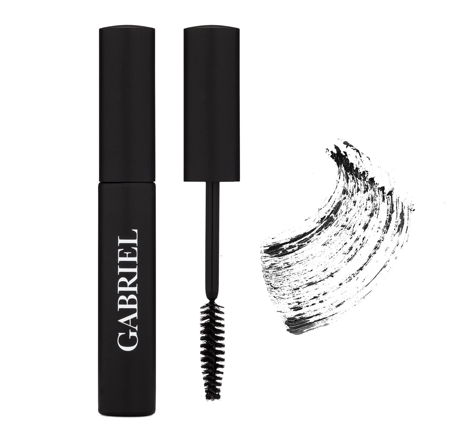 Gabriel Cosmetics Mascara (Black), Natural, Paraben Free, Vegan, Gluten free, Cruelty free, No GMO, Voluminous full lashes, Non flaky, Water