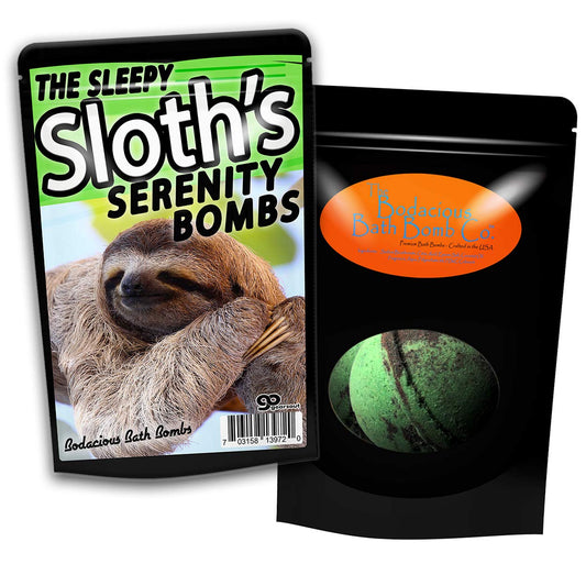 Sleepy Sloth's Serenity Bombs XL Bath Balls Cool Bath Fizzers for Kids Stocking Stuffers for Teens Novelty Sloth Gags for Friends Weird White…
