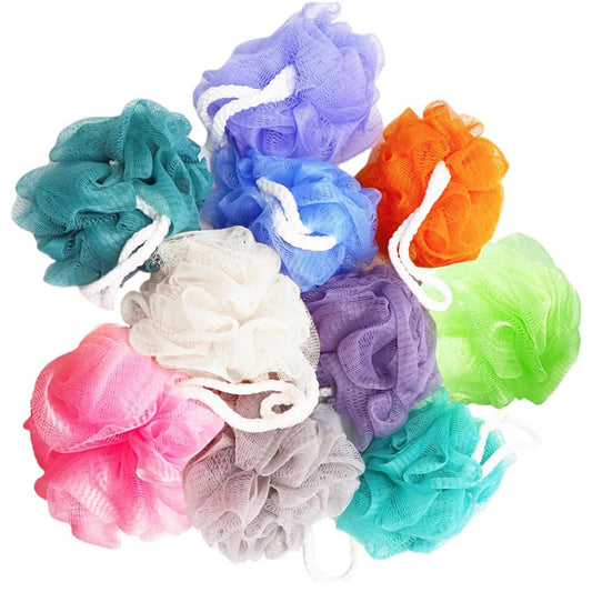 10 Pack of Bath Loofah Shower,Small Size Sponge Pouf Body Scrubber Exfoliator Scrubber Ball,Mesh Bath and Shower Sponge for Kids Women Men Body Wash Beauty & Personal Care Meirrnyyu